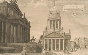 Berlin. Gendarmenmarkt, um 1850, Rad. Biedermeier Architektu Unbekannt (19.Jhd) - Bild 1 von 4