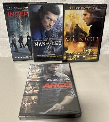 Thriller Drama DVD Lot Argo Man On A Ledge Munich Inception New Sealed - Image 1 of 4