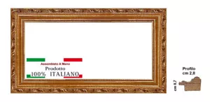 Cornice in Oro lavorata in legno per foto,stampe,poster -Spess. cm 2,8 - Foto 1 di 9