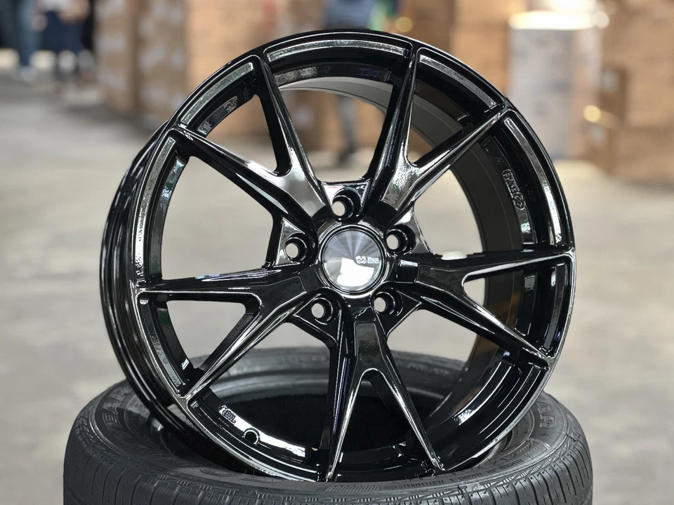 Nuevo 17x7.5J ENKEI PHOENIX (4 ruedas) 5x114.3 apto para HONDA TOYOTA MAZDA NEGRO LEXUS Foto 1 de 4