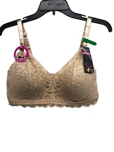 Bali Lace Desire ComfortFlex Wirefree Bra Size Large Nude Lightly Molded Cups - Picture 1 of 6