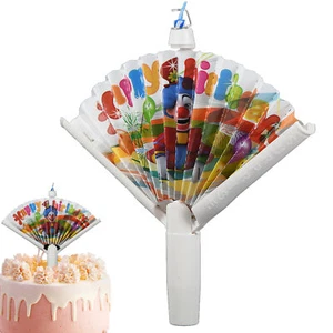 Creative Surprise Fan Birthday Candle Fan, Cake Party Baking Flame - Picture 1 of 12