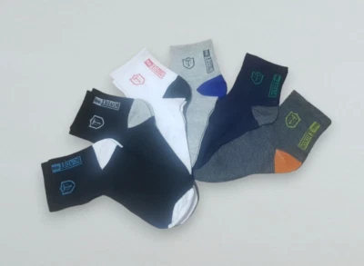 6 pairs Men's Cotton Sweat Absorbing Athletic Sports Socks Comfy Trainer 6-10 UK - Image 1 of 4