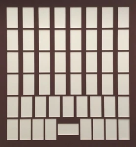 STANDARD SIZE 50 CIGARETTE CARD MOUNT  49 Vertical - 1 Horizontal - Green Maroon - Picture 1 of 3