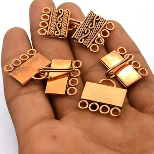 1 SET MULTI STRAND TOGGLE CLASP 4 STRAND ANTIQUE COPPER MSD-9 - Picture 1 of 6