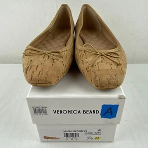 Veronica Beard Beatrix Cork Ballet Flat 7.5 M I6906N1250 Shoe [A] 3S2 - Picture 1 of 18