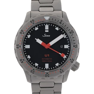Sinn U1 1010 Black Dial 1000m Automatik 43mm Men's Watch Full Set - Picture 1 of 17