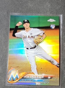 Brian Anderson 2018 Topps Chrome Silver Refractor Rookie Card #22 Miami Marlins