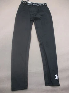 Under Armour COLD GEAR Size L Boys Black Stretch Pull On Base Layer Pants 722 - Picture 1 of 7