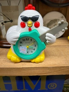 HAND SIGNED Rhythm Rock n' Roll Chicken speak up alarm clock original 4RE441NR03 - Picture 1 of 8