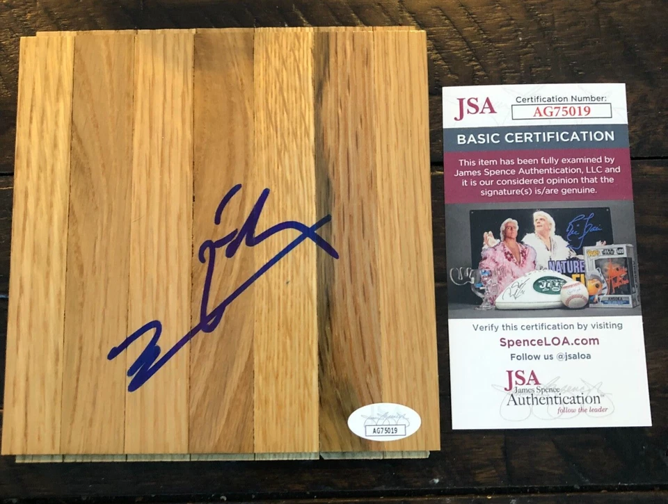 伊曼纽尔·穆迪签名丹佛掘金队签名 6x6 地板带 JSA 正品证书 — 第 1/1 张图片