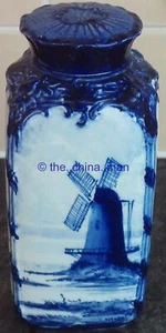 rare 1922 ROYAL CROWN DERBY porcelain WEJ DEAN WINDMILL 6" TALL CADDY - Picture 1 of 8