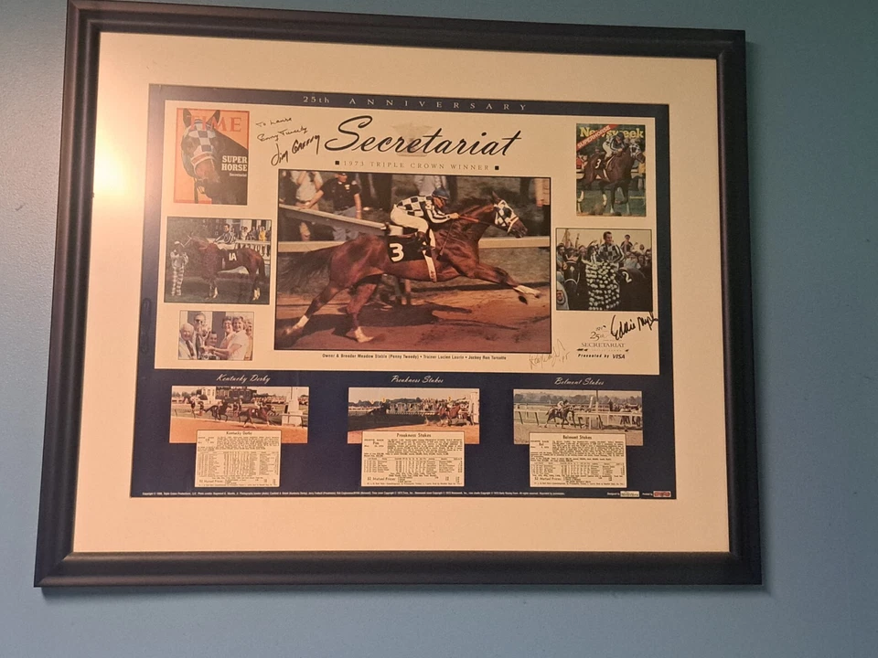 Póster vintage autografiado 25 aniversario, secretaría Foto 1 de 1