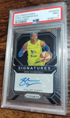 2021 Prizm WNBA Arike Ogunbowale Signature Auto PSA 9! POP 3! None Higher! "B" - Image 1 of 2