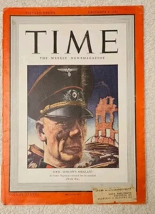 COVER & Article Field Marshal Fedor Von Bock Time December 8, 1941 -  WWII - Picture 1 of 4