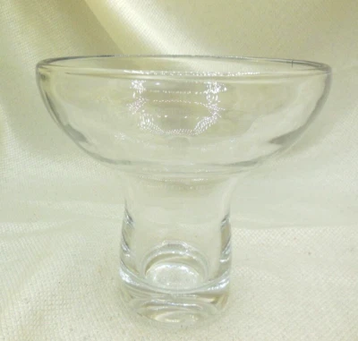 Modern Elegant Clear Glass Dutch Hyacinth Tulip Bulb Forcing Vase 5" Tall Libby - Image 1 of 4