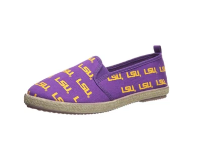 Zapato sin cordones FOCO NCAA para mujer LSU Tigers alpargata de lona Foto 1 de 3