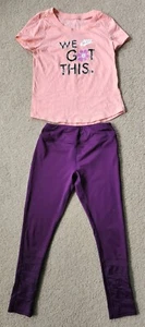 Nike Girls shirt Top, Avia Leggings, 2 Piece Size girls L, Large - Picture 1 of 9
