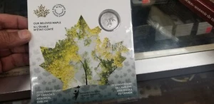 2021 Canada Our Beloved Maple Leaf Fine Silver $5 Coin In RCM Album. - Picture 1 of 3