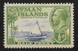 1935 Cayman Islands SC #86 MNH OG VF SAILBOAT - Picture 1 of 2