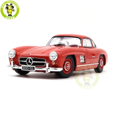 1/18 Benz 300SL 1954 Minichamps Red Diecast Model Toy Car Gifts For Father - Image 1 of 4