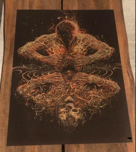 Miles Tsang The Wretched A Warm Place Gold Foil xx/25 Nine Inch Nails Art Print - Picture 1 of 6