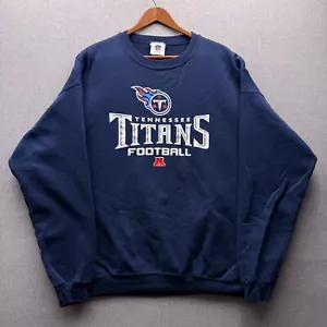 Vintage Y2K NFL Tennessee Titans Football Grafik Herren XL marineblau Rundhalsausschnitt Sweatshirt - Bild 1 von 10