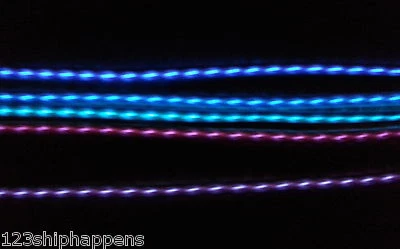 Cable CARGADOR INTELIGENTE USB LED LUZ EL-FLOW 32" PARA TELÉFONOS MICRO USB LG HTC SAM Foto 1 de 4