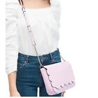 Kate Spade Izabella Magnolia Street Pink Leather Scallop Crossbody Bag w/wallet 