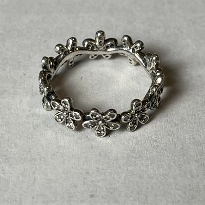 PANDORA Sterling Silver 925 Daisy Flower Ring Size 5.5 - Image 1 of 4