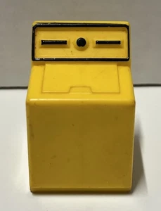 Vintage Fisher Price Little People Kitchen Yellow Washing Machine Washer - Picture 1 of 8