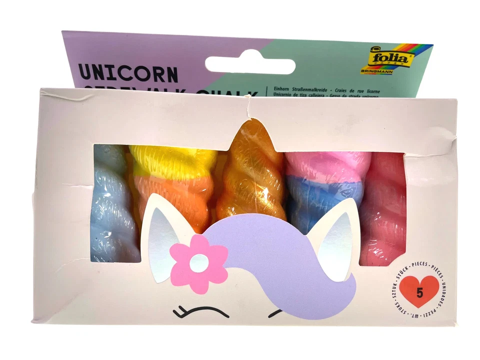 folia Straßenmalkreide "Einhorn" farbig sortiert #5013929