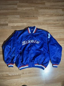 Vintage Hardwood Classics Philadelphia 76ers NBA Bomber Jacket 4XL Y2K Retro - Picture 1 of 5