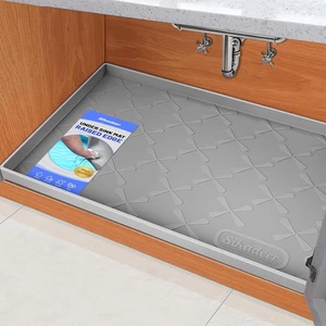 34" x 22" Under Sink Mat Waterproof, Silicone Mat Kitchen Drawer Shelf and Ca... - Picture 1 of 7