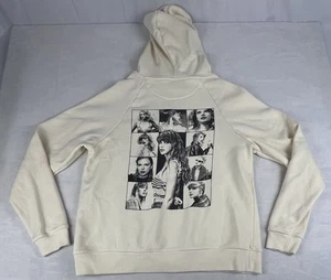 Taylor Swift Hoodie Womens Medium Beige Eras Tour Pullover Sweatshirt Concert - Picture 1 of 8