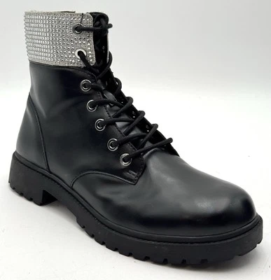 Ботинки Michael Kors Alistair женские 9 М со стразами боевые искусственная кожа черные - Изображение 1 из 4