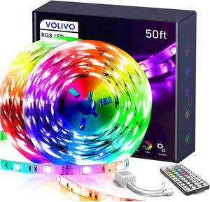 LED Strip Lights 50Ft, Color Changing Light Kit with Remote for Bedroom Decor - Picture 1 of 11