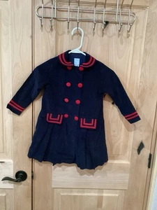 Bella Bliss Girls Corduroy Dress Red & Navy Size 4 NWT - Picture 1 of 6