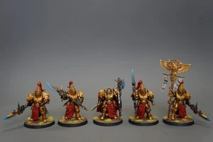 Custodian Wardens Vexilus Praetor Painted Warhammer 40K Adeptus Custodes 54mm - Picture 1 of 13