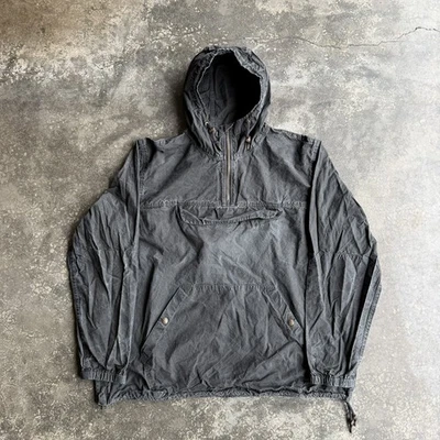 Filson Anorak Jacket Mens Large Black 1/4 Zip Hooded Lightweight Pocket Pullover - Image 1 of 4
