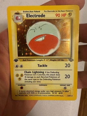 1999 Pokemon - 1st Edition Electrode Holo Rare - Jungle 2/64 - WOTC - Image 1 of 4