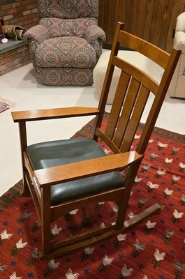 Stickley Mission Oak Rocking Chair – Arts & Crafts Style – Excellent Condition - Image 1 of 2