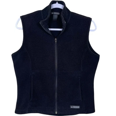 Chaleco polar REI vintage para mujer M negro bolsillos con cremallera completa capas al aire libre senderismo Foto 1 de 4