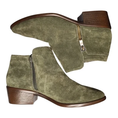 Botines Mythology con reposacabezas en aerosoles para mujer talla 7M de cuero verde cremallera lateral Foto 1 de 4