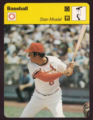 Tarjeta de béisbol 1978 Stan Musial de los Cardenales de San Luis Sportscaster del Reino Unido #24-10 Foto 1 de 2