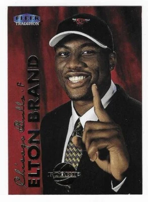 Tarjeta de baloncesto Fleer Tradition 1999-00 marca Elton Chicago Bulls #203 novato radiocontrol Foto 1 de 2
