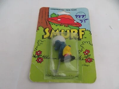 GOLFING Smurf 1982 Peyo Schleich PVC Figure Wallace & Berrie CO - Image 1 of 4