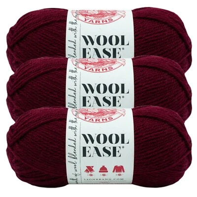 (3 Pack) Lion Brand Yarn 620-089 Wool-Ease Yarn, Tawny Port - Image 1 of 4
