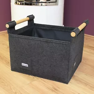 Filzkorb für Kaminholz stabiler Kaminholzkorb mit Innenstoff verstärkt L - Bild 1 von 3