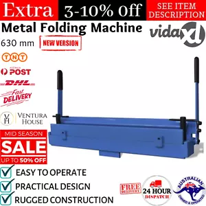 Manual Sheet Metal Bender Bending Machine Pan Folder 630 mm Folding Workshop New - Picture 1 of 12